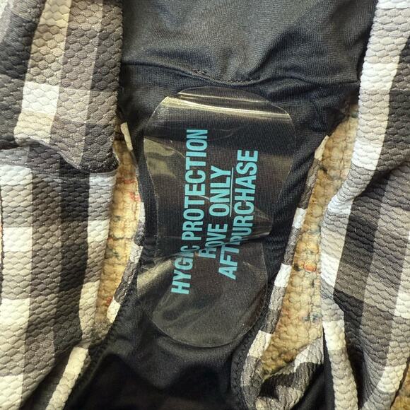 New Seafolly Portofino Hipster Swim Bikini Bottoms Black White Gingham 10 - Picture 3 of 4